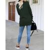 MEROKEETY Womens Long Sleeve Open Front Cardigans Chunky Knit Draped Sweaters Outwear(Darkgreen)