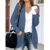 MEROKEETY Womens Long Sleeve Open Front Cardigans Chunky Knit Draped Sweaters Outwear(Dustyblue)