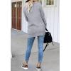 MEROKEETY Womens Long Sleeve Open Front Cardigans Chunky Knit Draped Sweaters Outwear(Grey)