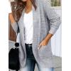 MEROKEETY Womens Long Sleeve Open Front Cardigans Chunky Knit Draped Sweaters Outwear(Grey)