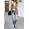 MEROKEETY Womens Long Sleeve Open Front Cardigans Chunky Knit Draped Sweaters Outwear(Khaki)