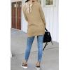 MEROKEETY Womens Long Sleeve Open Front Cardigans Chunky Knit Draped Sweaters Outwear(Light Khaki)