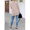 MEROKEETY Womens Long Sleeve Open Front Cardigans Chunky Knit Draped Sweaters Outwear(Light Pink)
