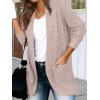 MEROKEETY Womens Long Sleeve Open Front Cardigans Chunky Knit Draped Sweaters Outwear(Light Pink)