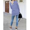 MEROKEETY Womens Long Sleeve Open Front Cardigans Chunky Knit Draped Sweaters Outwear(Lightpurple)