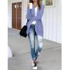 MEROKEETY Womens Long Sleeve Open Front Cardigans Chunky Knit Draped Sweaters Outwear(Lightpurple)