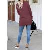 MEROKEETY Womens Long Sleeve Open Front Cardigans Chunky Knit Draped Sweaters Outwear(Mauve)