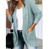 MEROKEETY Womens Long Sleeve Open Front Cardigans Chunky Knit Draped Sweaters Outwear(Mint)