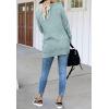 MEROKEETY Womens Long Sleeve Open Front Cardigans Chunky Knit Draped Sweaters Outwear(Mint)