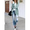 MEROKEETY Womens Long Sleeve Open Front Cardigans Chunky Knit Draped Sweaters Outwear(Mint)
