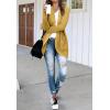 MEROKEETY Womens Long Sleeve Open Front Cardigans Chunky Knit Draped Sweaters Outwear(Mustard)