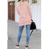 MEROKEETY Womens Long Sleeve Open Front Cardigans Chunky Knit Draped Sweaters Outwear(Pink)