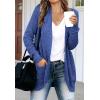 MEROKEETY Womens Long Sleeve Open Front Cardigans Chunky Knit Draped Sweaters Outwear(Royal Blue)