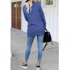 MEROKEETY Womens Long Sleeve Open Front Cardigans Chunky Knit Draped Sweaters Outwear(Royal Blue)