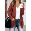MEROKEETY Womens Long Sleeve Open Front Cardigans Chunky Knit Draped Sweaters Outwear(Rust)