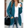MEROKEETY Womens Long Sleeve Open Front Cardigans Chunky Knit Draped Sweaters Outwear(Teal)