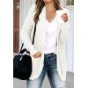 MEROKEETY Womens Long Sleeve Open Front Cardigans Chunky Knit Draped Sweaters Outwear(White)
