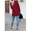 MEROKEETY Womens Long Sleeve Open Front Cardigans Chunky Knit Draped Sweaters Outwear(Wine)