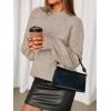 MEROKEETY Women’s Long Sleeve Oversized Knit Sweaters 2025 Fall Trendy Casual Chunky Crewneck Pullover Jumpers Tops(Khaki)