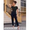 MEROKEETY Women’s Short Sleeve Crewneck Bodysuits Summer Ribbed Knit Tops Slim Fit Body Suit(Black)