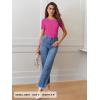 MEROKEETY Women’s Short Sleeve Crewneck Bodysuits Summer Ribbed Knit Tops Slim Fit Body Suit(Rose)