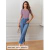MEROKEETY Women’s Short Sleeve Crewneck Bodysuits Summer Ribbed Knit Tops Slim Fit Body Suit(Taro)