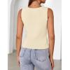 MEROKEETY Women’s Sleeveless Sweater Vest 2026 Spring Summer Knit Tank Top Casual V Neck Button Waistcoat Cardigan(Beige)