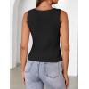MEROKEETY Women’s Sleeveless Sweater Vest 2026 Spring Summer Knit Tank Top Casual V Neck Button Waistcoat Cardigan(Black)