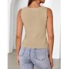 MEROKEETY Women’s Sleeveless Sweater Vest 2026 Spring Summer Knit Tank Top Casual V Neck Button Waistcoat Cardigan(Khaki)
