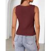 MEROKEETY Women’s Sleeveless Sweater Vest 2026 Spring Summer Knit Tank Top Casual V Neck Button Waistcoat Cardigan(Wine)