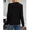 MEROKEETY Women’s Sweaters Fall 2025 Button Down Lace Casual Business Long Sleeve Crewneck Trendy Winter Pullover Sweater Top(Black)