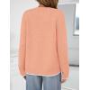 MEROKEETY Women’s Tie Front Bow Cardigan Sweaters 2025 Long Sleeve Chunky Knit Cute Trendy Fall Winter Coats(Lightsalmon)