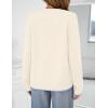 MEROKEETY Women’s Tie Front Bow Cardigan Sweaters 2025 Long Sleeve Chunky Knit Cute Trendy Fall Winter Coats(White)