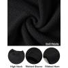 MEROKEETY Women’s Turtleneck Long Sleeve Sweater 2025 Fall Cozy Knit Loose Casual Trendy Pullover Tops Winter Clothes(Black)