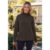 MEROKEETY Women’s Turtleneck Long Sleeve Sweater 2025 Fall Cozy Knit Loose Casual Trendy Pullover Tops Winter Clothes(Coffee)