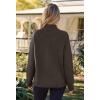 MEROKEETY Women’s Turtleneck Long Sleeve Sweater 2025 Fall Cozy Knit Loose Casual Trendy Pullover Tops Winter Clothes(Coffee)