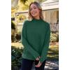 MEROKEETY Women’s Turtleneck Long Sleeve Sweater 2025 Fall Cozy Knit Loose Casual Trendy Pullover Tops Winter Clothes(Forestgreen)