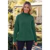 MEROKEETY Women’s Turtleneck Long Sleeve Sweater 2025 Fall Cozy Knit Loose Casual Trendy Pullover Tops Winter Clothes(Forestgreen)