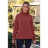 MEROKEETY Women’s Turtleneck Long Sleeve Sweater 2025 Fall Cozy Knit Loose Casual Trendy Pullover Tops Winter Clothes(Mauve)