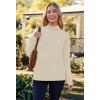 MEROKEETY Women’s Turtleneck Long Sleeve Sweater 2025 Fall Cozy Knit Loose Casual Trendy Pullover Tops Winter Clothes(Oatmeal)