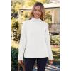 MEROKEETY Women’s Turtleneck Long Sleeve Sweater 2025 Fall Cozy Knit Loose Casual Trendy Pullover Tops Winter Clothes(Offwhite)