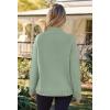 MEROKEETY Women’s Turtleneck Long Sleeve Sweater 2025 Fall Cozy Knit Loose Casual Trendy Pullover Tops Winter Clothes(Peagreen)