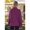 MEROKEETY Women’s Turtleneck Long Sleeve Sweater 2025 Fall Cozy Knit Loose Casual Trendy Pullover Tops Winter Clothes(Plum)