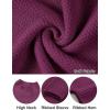 MEROKEETY Women’s Turtleneck Long Sleeve Sweater 2025 Fall Cozy Knit Loose Casual Trendy Pullover Tops Winter Clothes(Plum)
