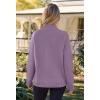 MEROKEETY Women’s Turtleneck Long Sleeve Sweater 2025 Fall Cozy Knit Loose Casual Trendy Pullover Tops Winter Clothes(Purple)