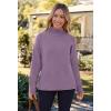 MEROKEETY Women’s Turtleneck Long Sleeve Sweater 2025 Fall Cozy Knit Loose Casual Trendy Pullover Tops Winter Clothes(Purple)