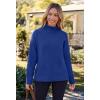 MEROKEETY Women’s Turtleneck Long Sleeve Sweater 2025 Fall Cozy Knit Loose Casual Trendy Pullover Tops Winter Clothes(Royalblue)