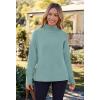 MEROKEETY Women’s Turtleneck Long Sleeve Sweater 2025 Fall Cozy Knit Loose Casual Trendy Pullover Tops Winter Clothes(Sage)