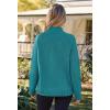 MEROKEETY Women’s Turtleneck Long Sleeve Sweater 2025 Fall Cozy Knit Loose Casual Trendy Pullover Tops Winter Clothes(Teal)
