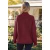 MEROKEETY Women’s Turtleneck Long Sleeve Sweater 2025 Fall Cozy Knit Loose Casual Trendy Pullover Tops Winter Clothes(Wine)